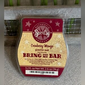 Scentsy Bar Bring back my bar Cranberry Mango. Red. 3.2 fl oz. Retired /Vaulted